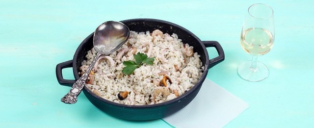 Il risotto alla pescatora è pronto