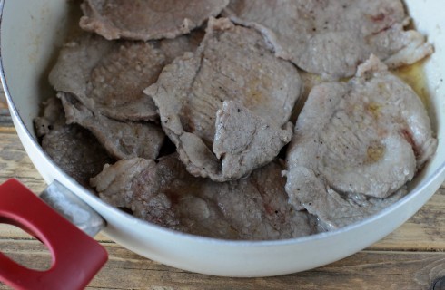 Le scaloppine durante la cottura