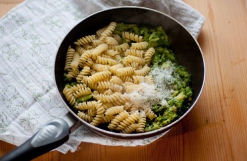 La mantecatura della pasta con i broccoli