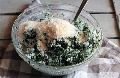 La farcia ricotta e spinaci dei ravioli