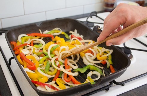 La preparazione delle fajitas