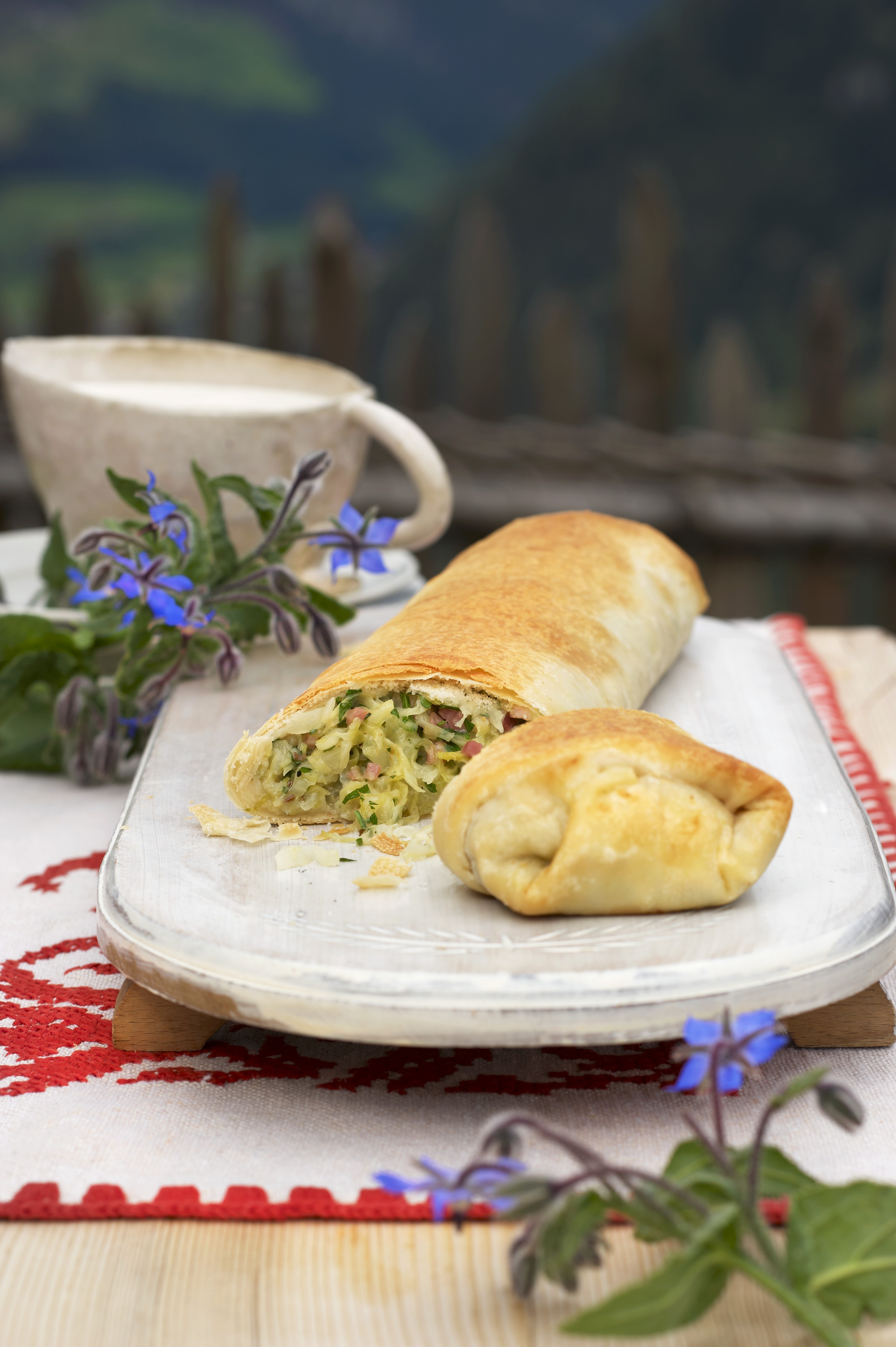 Strudel di zucchine e pancetta