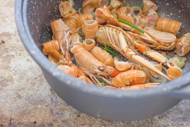 Step 1 risotto alla crema di scampi