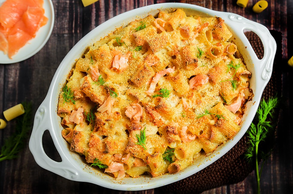 Pasta al forno con salmone