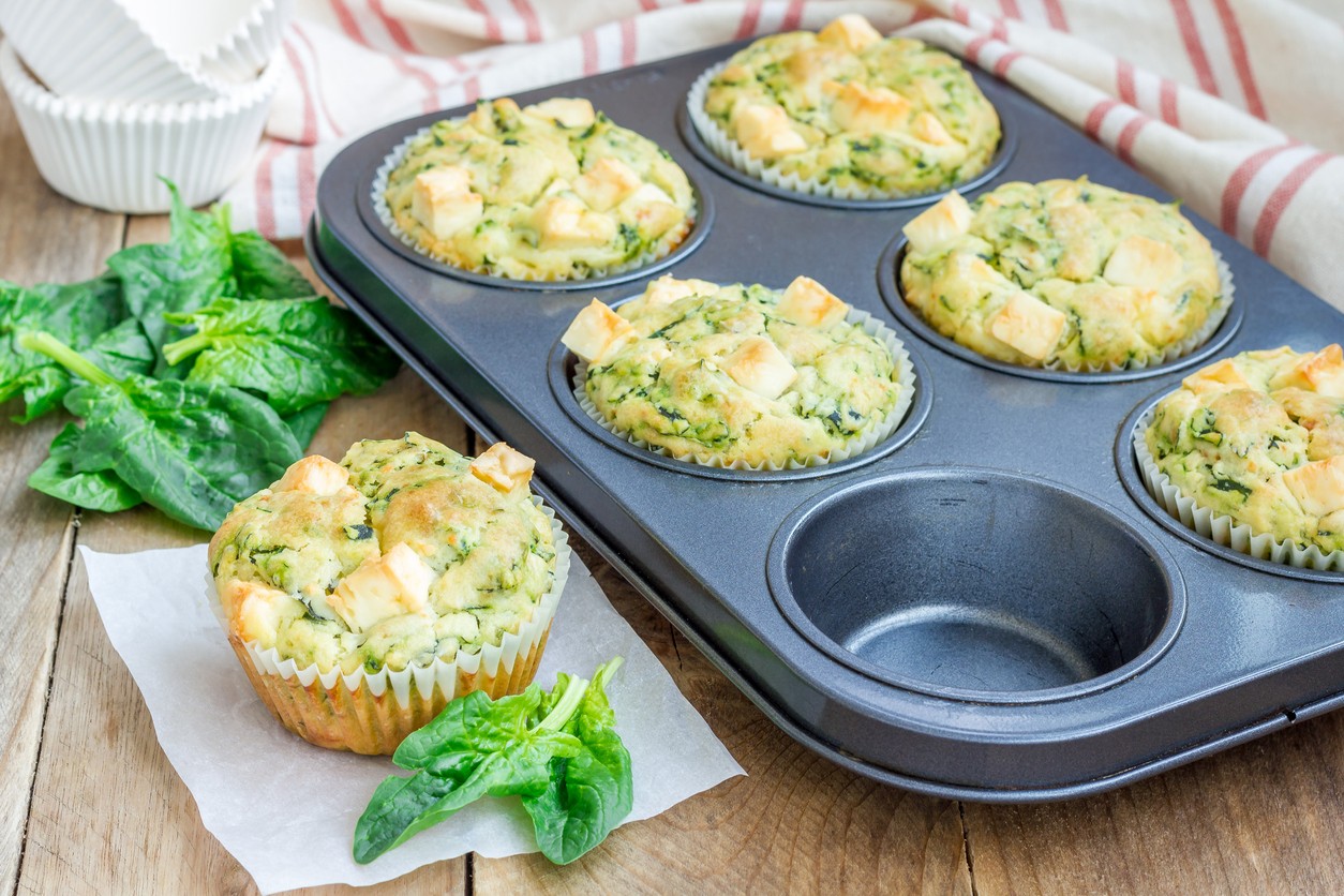 Muffin agli spinaci