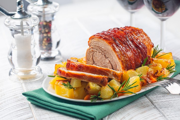 Pancetta con patate al forno
