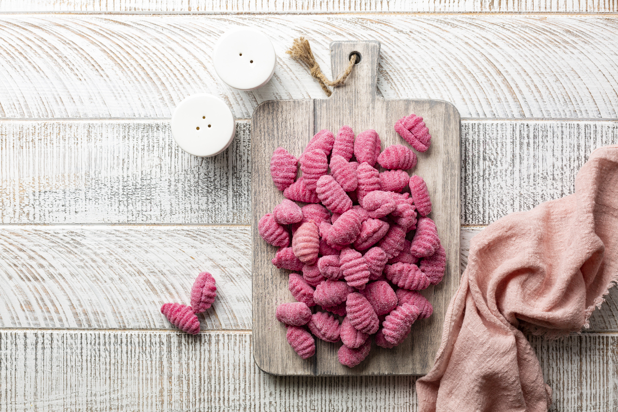 Gnocchi di rape rosse e ricotta