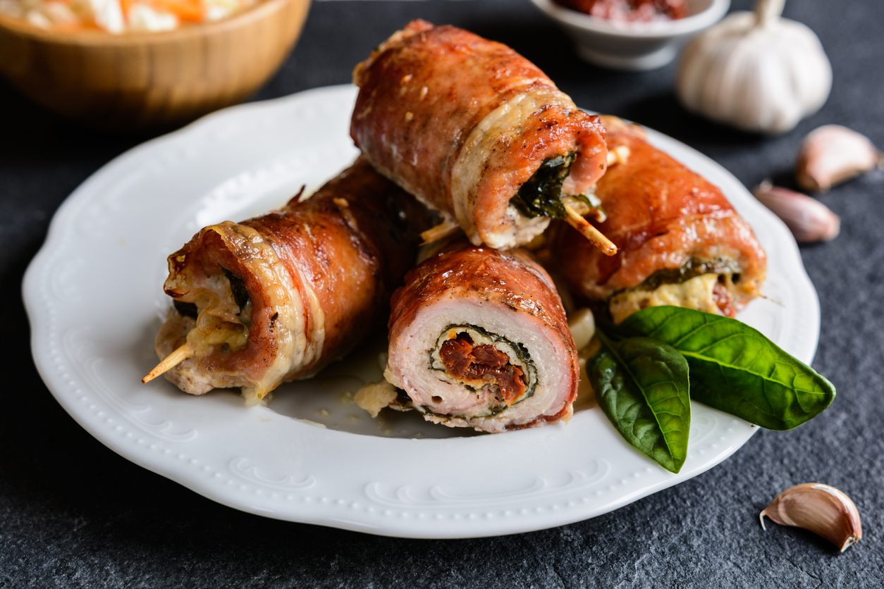 Involtini pollo e pomodori secchi
